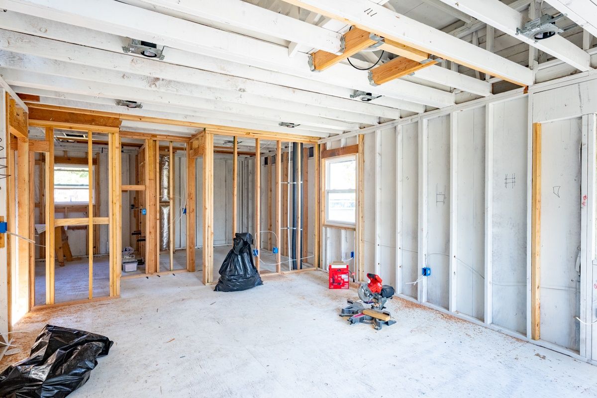 Poplar fire rebuild — construction site overview